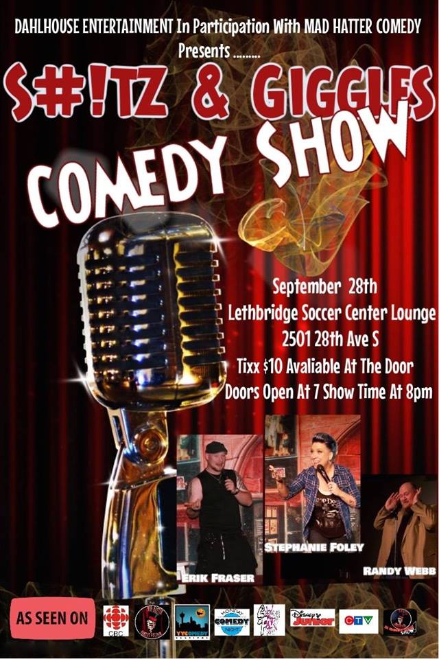 _On_Tour_'s tweet photo. #Lethbridge #S#!TZ&amp;GigglesComedyShow #MadHatterComedy #LethbridgeSoccerCenterLounge Sept28th $10 Tixx At Door https://t.co/jD5c6dNXrN https://t.co/KIvligCxcF