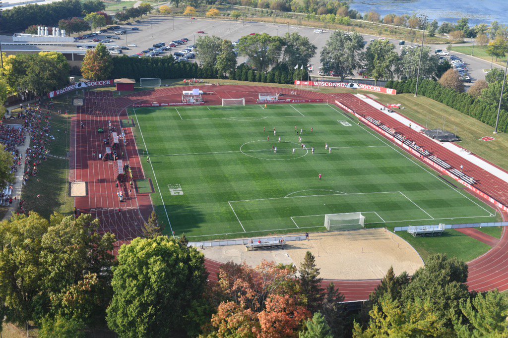 Spent some time in the air today getting views of the field <a href="/BadgerWSoccer/">Wisconsin Women’s Soccer</a>