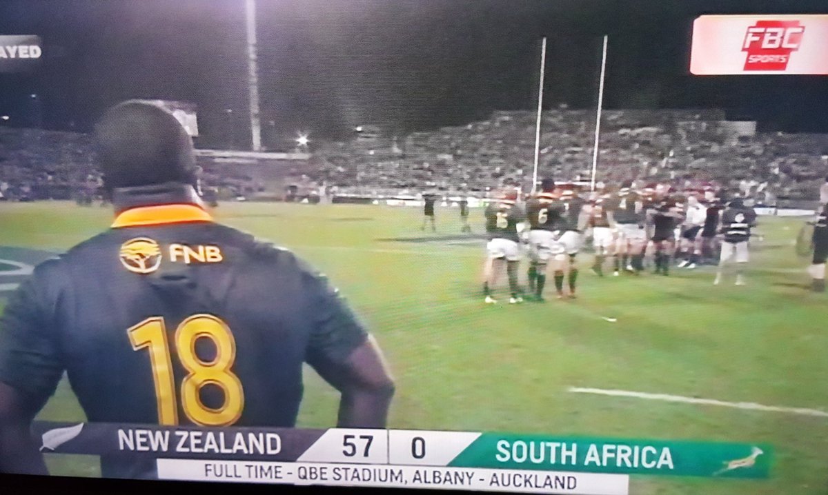 RKSOldScholars's tweet photo. With time up, @AllBlacks opted for a line out that resulted in the final converted try 57-0!! @Springboks completely blacked out!!! #NZLvRSA https://t.co/dRlcey9qgs