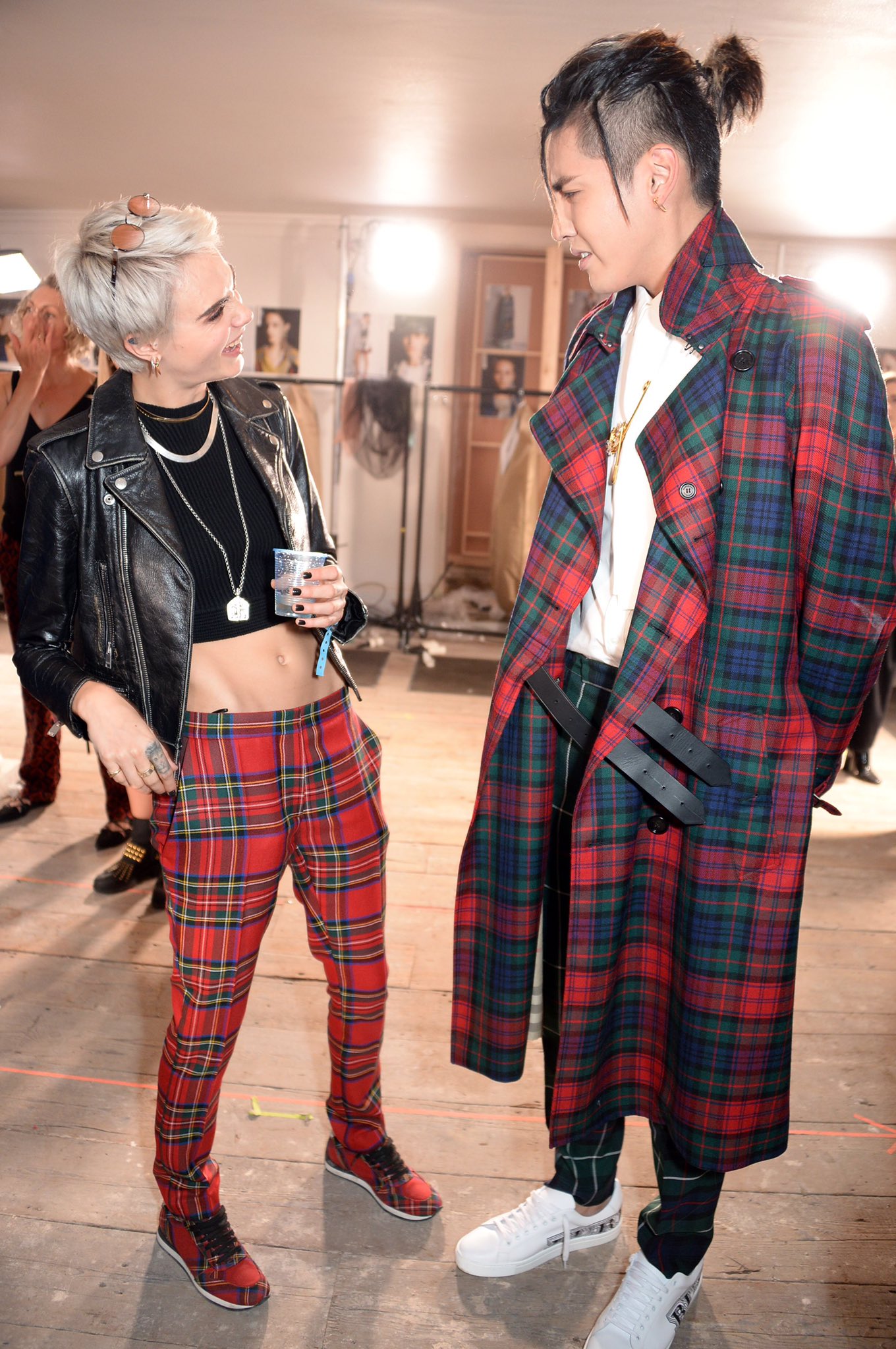 Caraimages on X September 19 Cara Delevingne with Kris Wu at Burberry s Fashion Show during LFWSS18. https t DreVufCj1v X