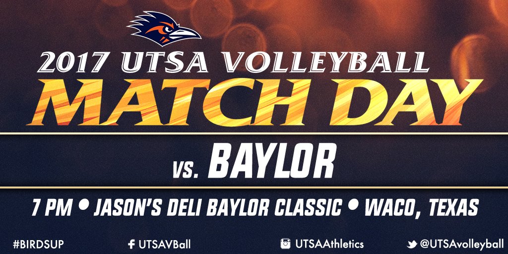 UTSAvolleyball's tweet photo. UP NEXT!
#UTSAvb vs. Baylor
โฐ 7 PM
๐ https://t.co/el5dbWWVvy
๐ปhttps://t.co/AaGjhPQpcE https://t.co/xwWg3kKAQJ