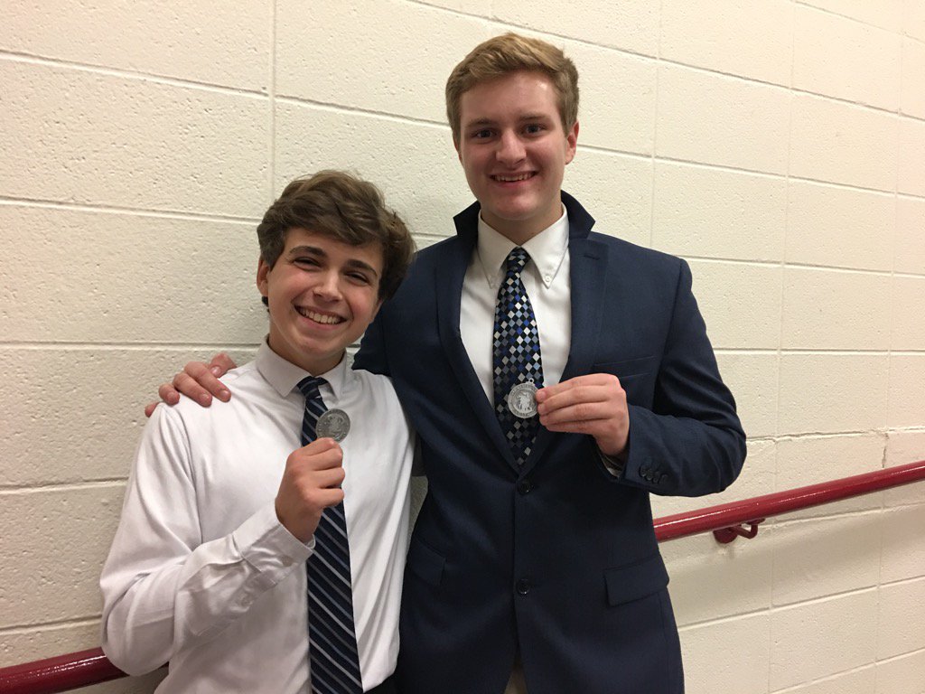 Way to go Graham Revare and Ben Blickhan, 2nd place with a 5-0 record in novice at Olathe North!
