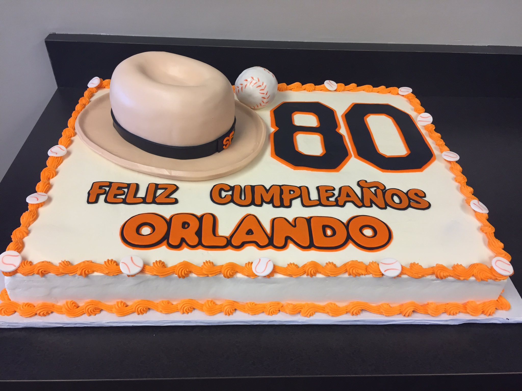 Happy birthday Orlando Cepeda! (Rumor is the hat is a giant Rice Krispie treat.) 