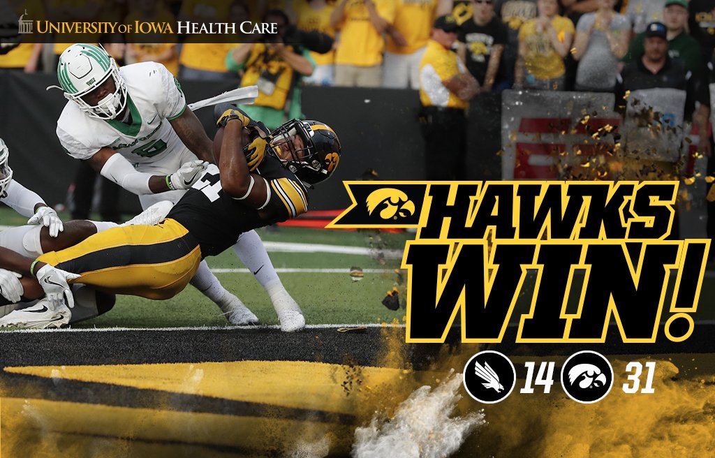 TheIowaHawkeyes's tweet image. HAWKS WIN! #Hawkeyes #FightForIowa