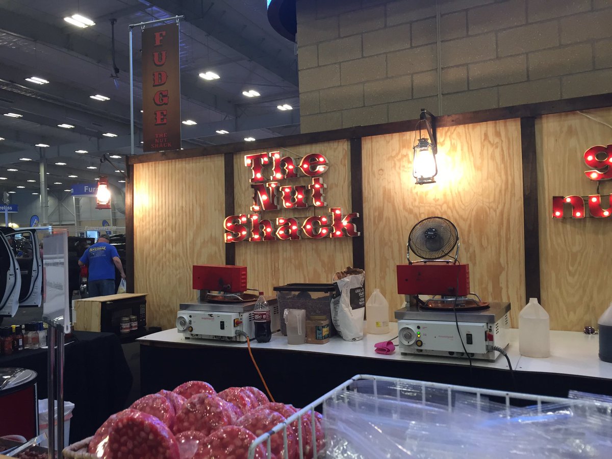 okcautoshow1's tweet photo. Fair food inside the #AutoShowatOKStateFair @okstatefair -Brown's corn dogs, @cocoflow Chocolatier, The Nut Shack...they are good! https://t.co/IUhXvHFAvx