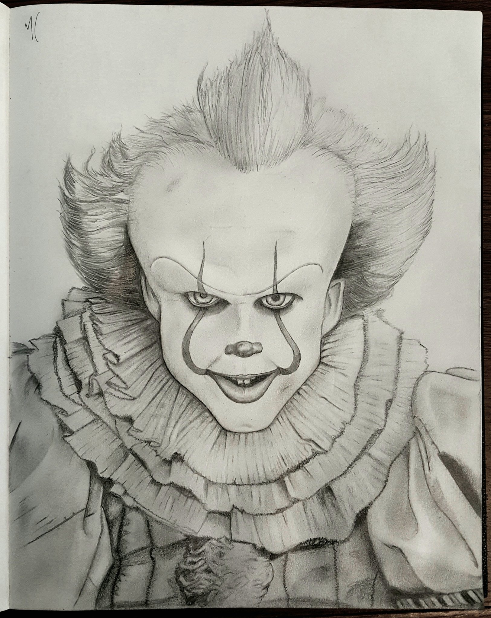 #PENNYWISE #pennywisedrawing #Fanart #ITMovie #ITFanArt #IT2017” .