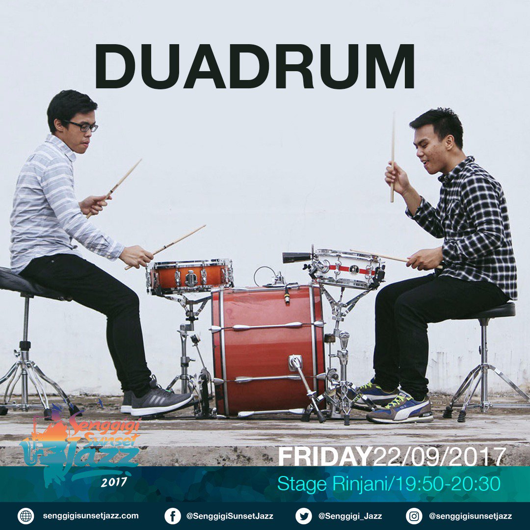 Musik karya <a href="/DUADRUM/">duadrum</a>  terdengar energik, segar &amp; sangat menghibur.Buat yg penasaran, saksikan penampilan mereka di #SenggigiSunsetJazz 2017.