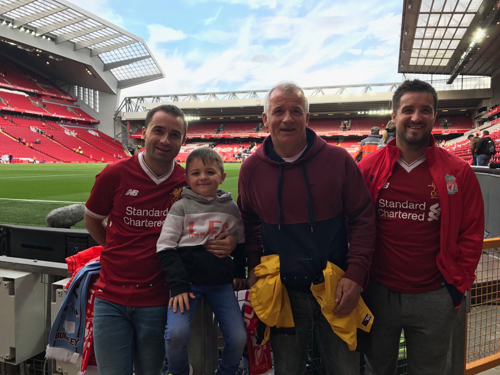 BenGraham80's tweet photo. Great to get my dad, brother,eldest boy Olly into the Kop,poor result,but ynwa @timmyg30 @gailzy32 @Linda_Pizzuti https://t.co/ymZzSVmjQw