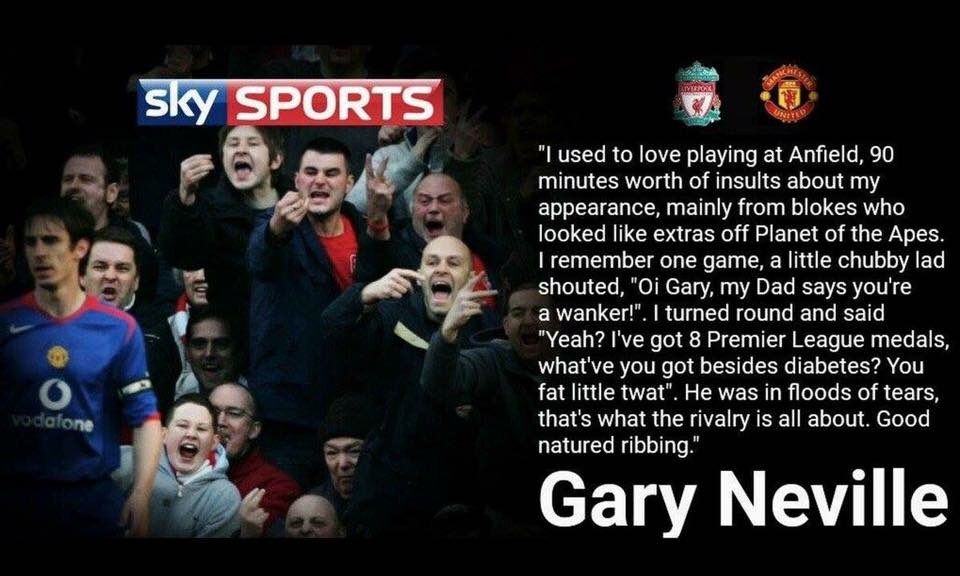 Great story from Gary Neville about Liverpool! 😂