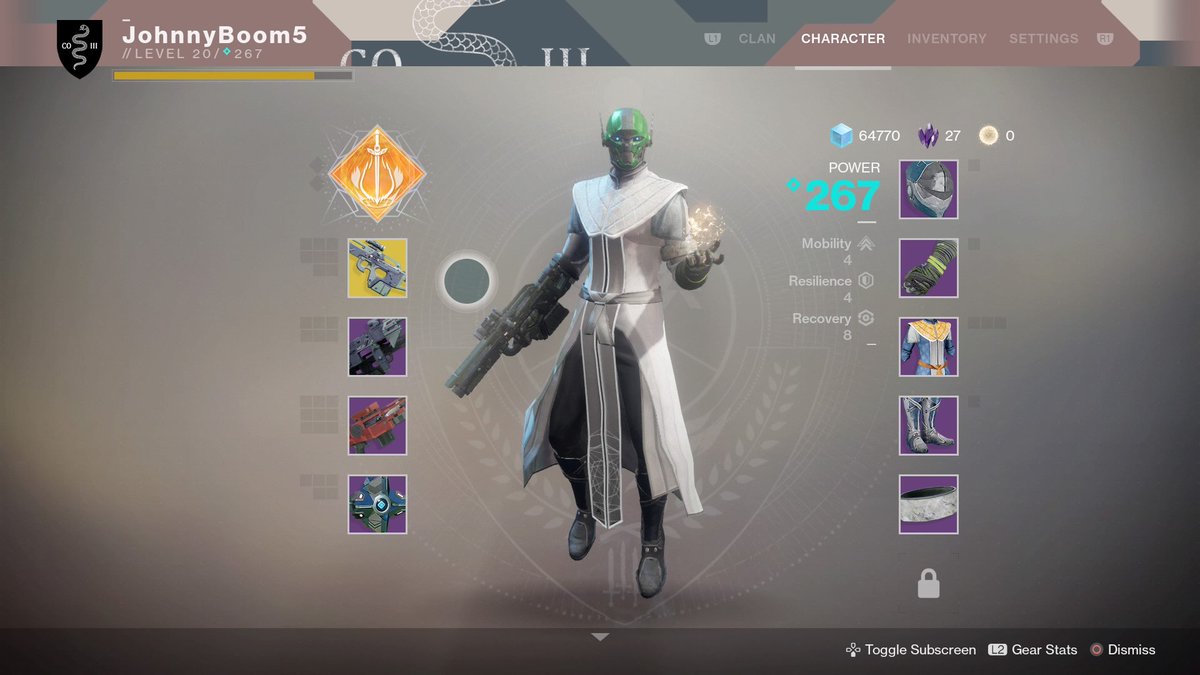 Johnnyboom1128's tweet photo. Movin on up #destiny2 #Currentbuild https://t.co/CXlKI3GeOG