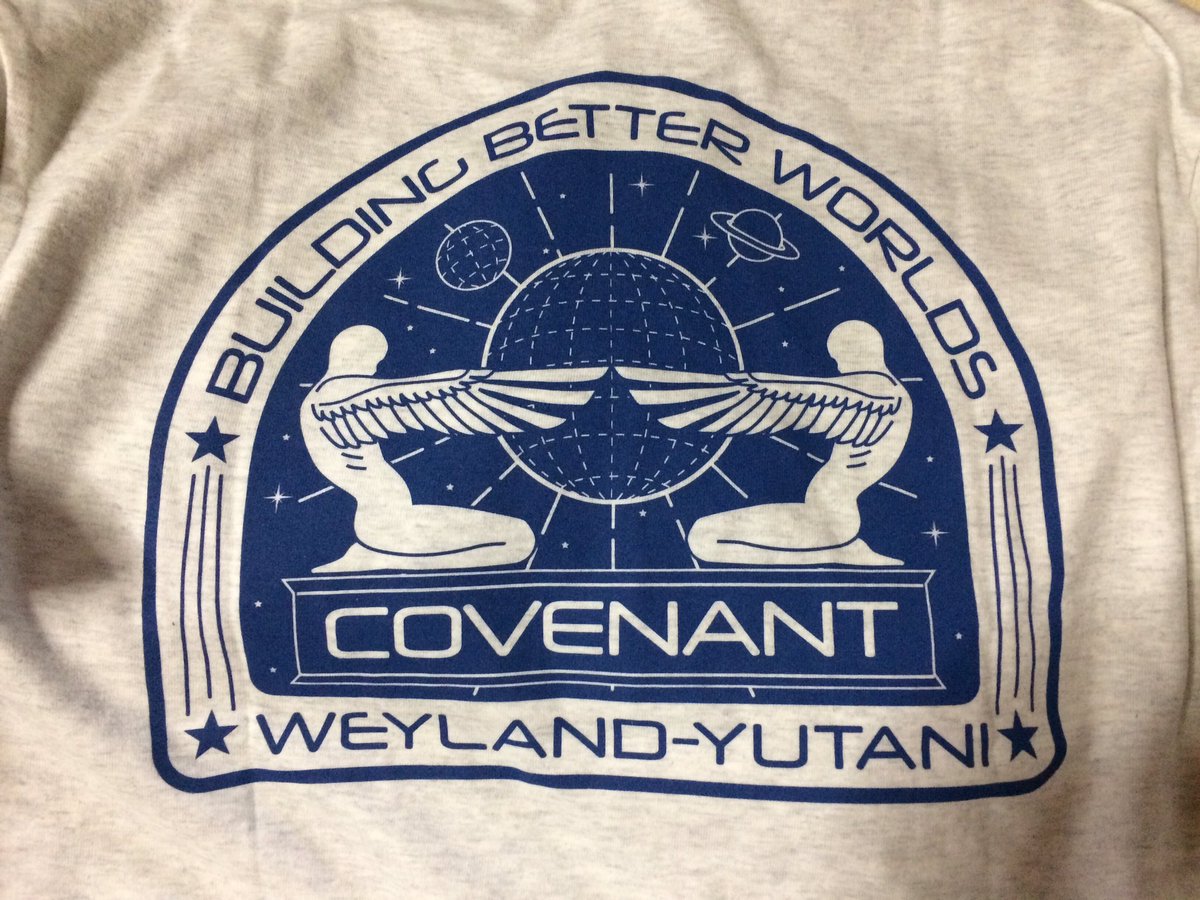 Twitter पर タルバイン 豺 昨日観た エイリアン コヴェナント のグッズ コヴェナント号のクルーｔシャツ 実際に映画の中でクルーが着てたのとはプリント位置が違うけど これはこれでかなりカッコイイ