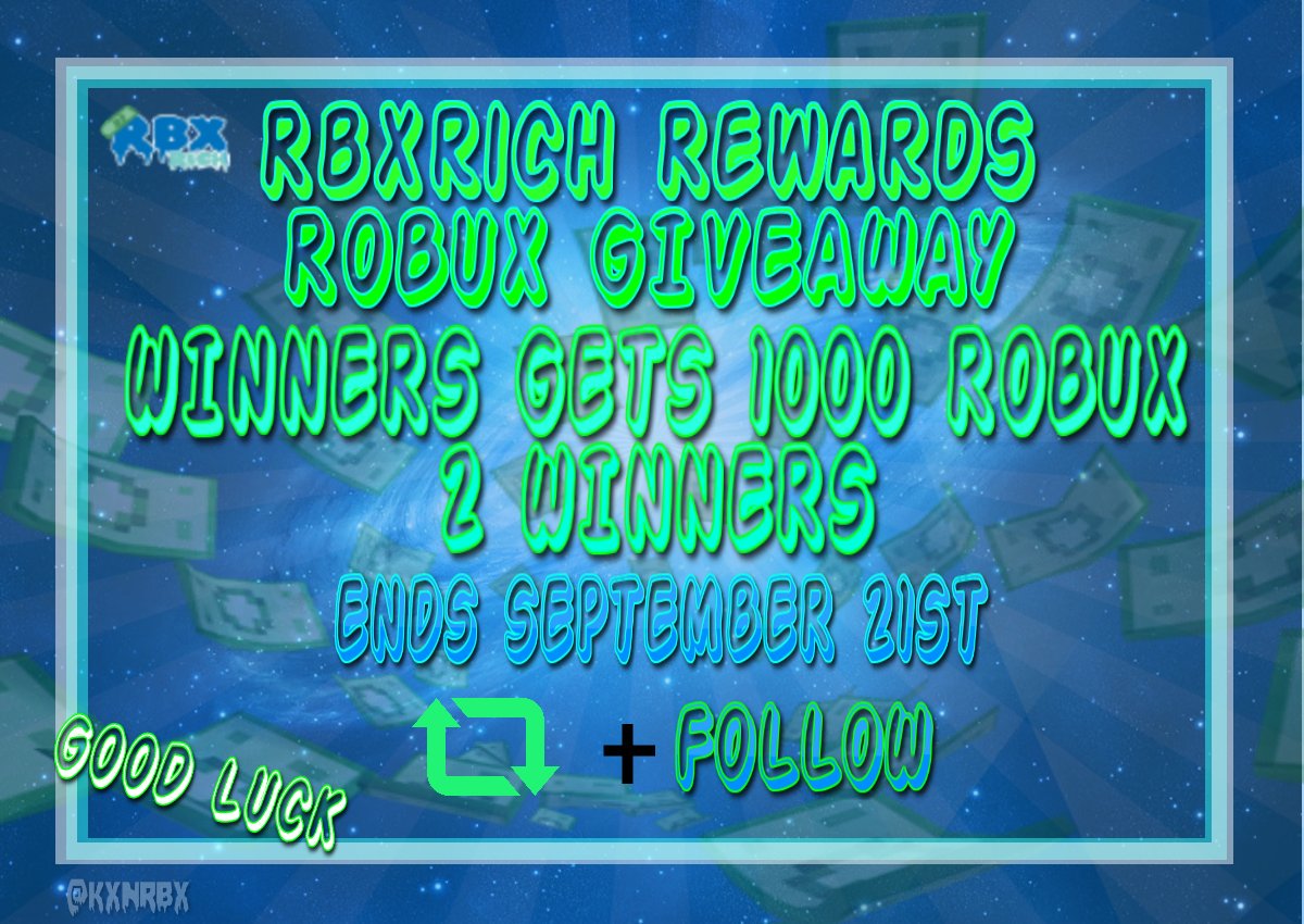 Rbx Rich Rbxrich Twitter - rbx robux rewards