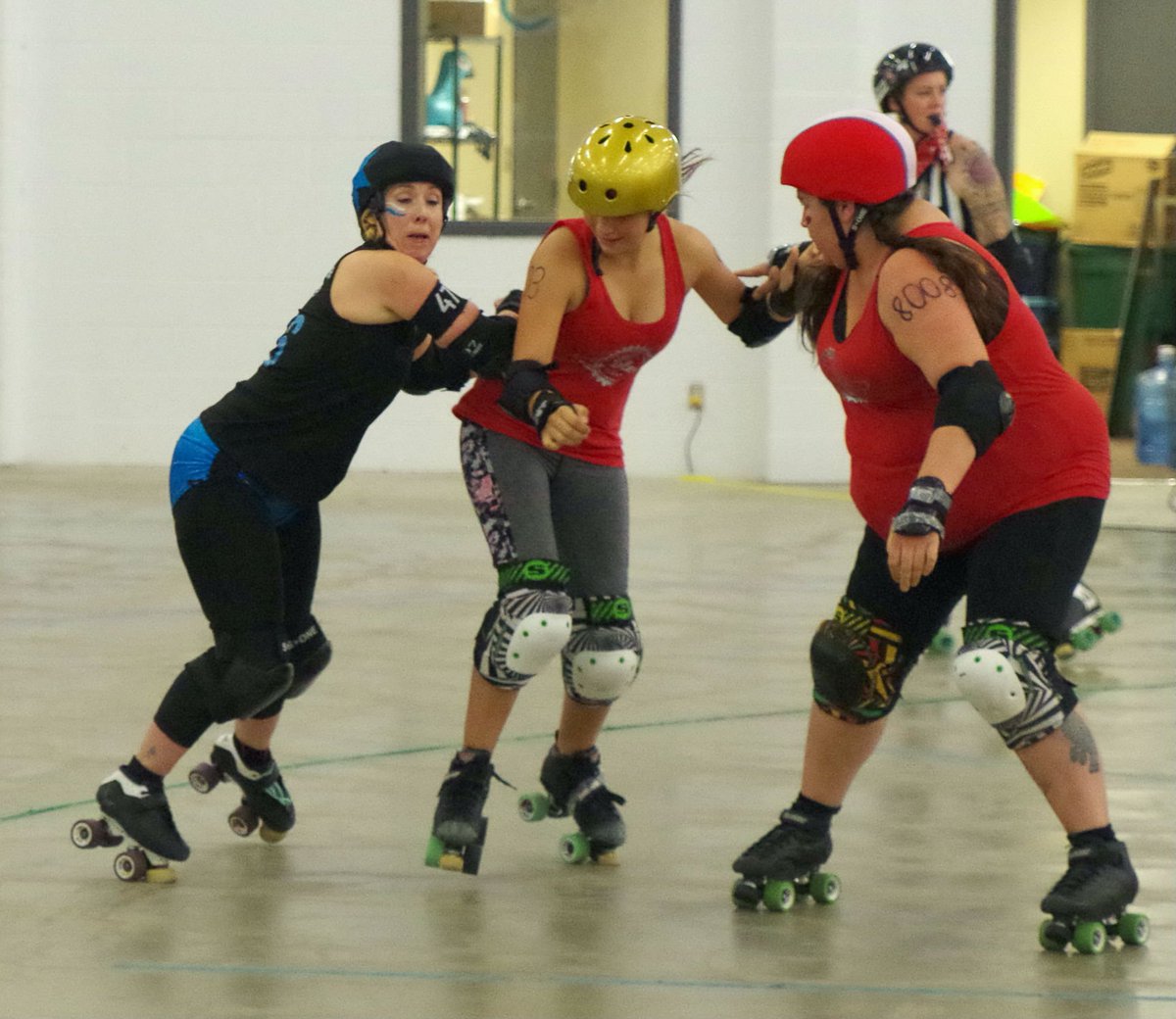 The #SwiftCurrent <a href="/RedneckBetties/">Redneck Betties</a> won their final home game of the season 209-101 against the #Winnipeg Bombshell Brawlers. <a href="/WpgRollerDerby/">Winnipeg Roller Derby</a>