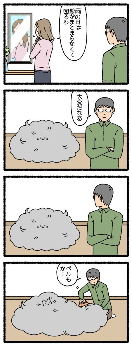 ねこようかい　けうけげん１４　#ねこようかい　 #四コマ 