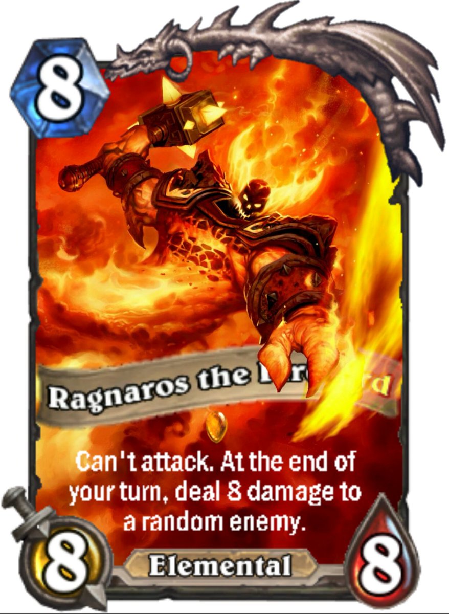 みゅらぁ フルアートを元に作った 拡張アート風の 炎の王ラグナロス Ragnaros The Firelord Hearthstone