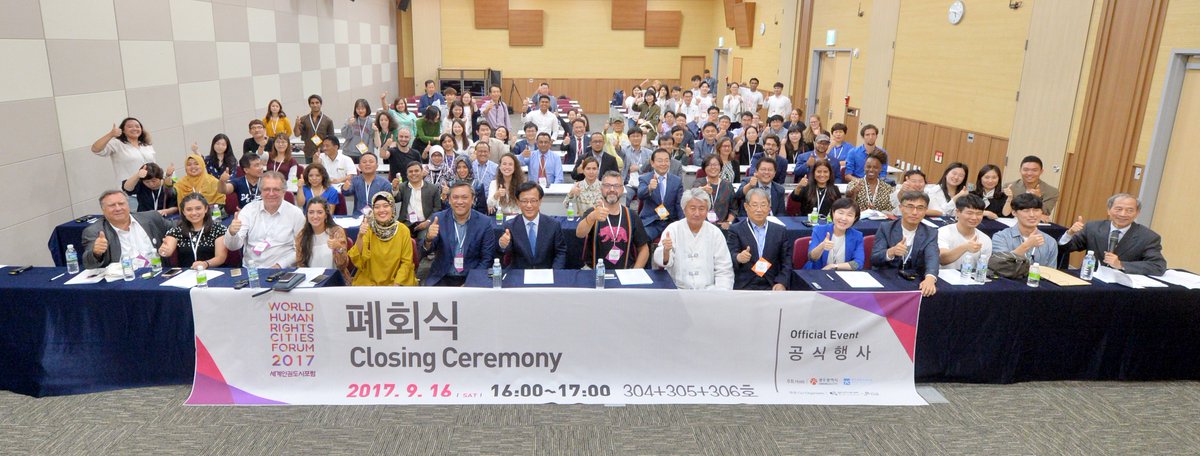 GwangjuWHRCF's tweet photo. Hope you enjoyed stay in Gwangju with #WHRCF2017!
#Cities4Rights #Gwangju #๊ด์ฃผ https://t.co/4VsgZfkhHj