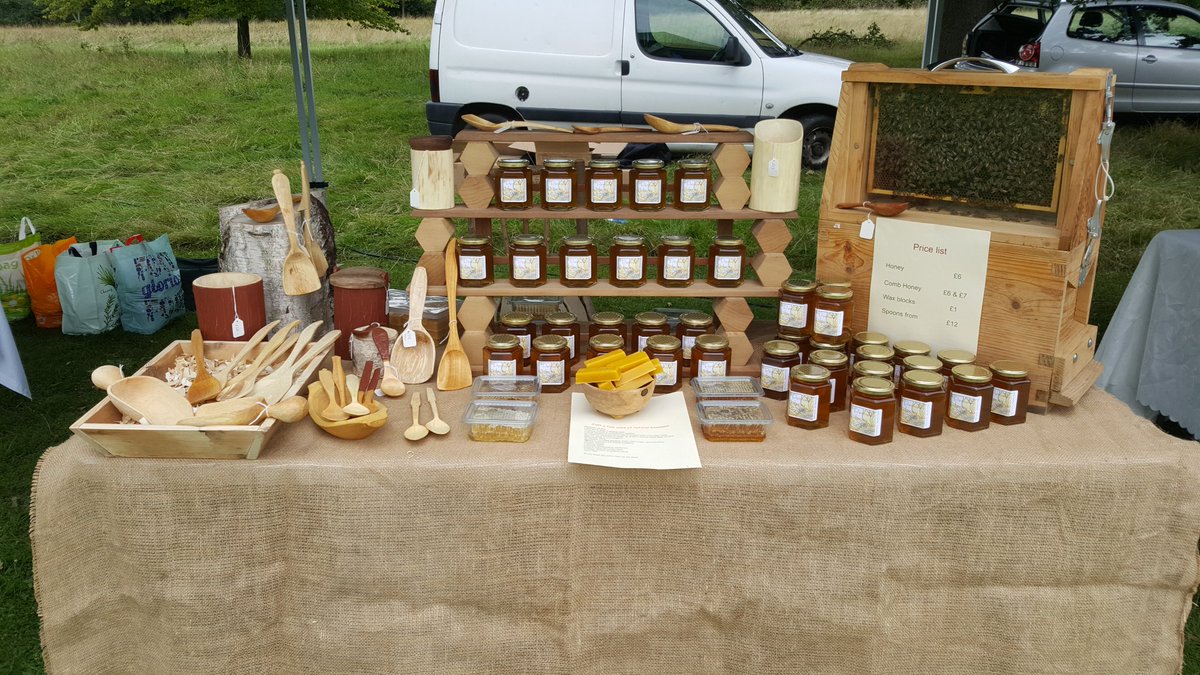 Tom_Bick's tweet photo. Another table sale combining #honey and #handcarvedspoons at the lovely  Perivale end of summer fair https://t.co/IaABV7kvhr