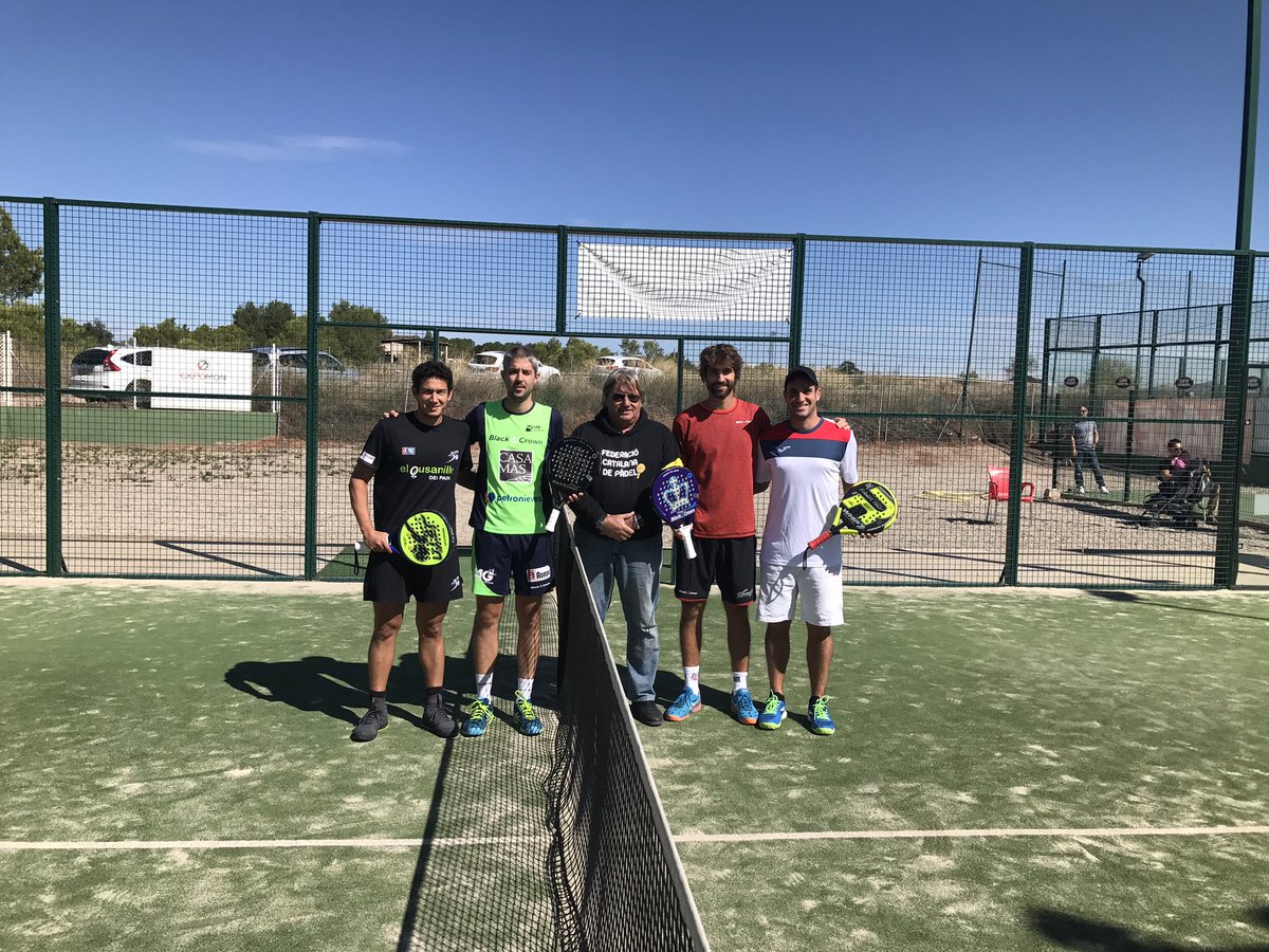 Justtenpadel's tweet photo. Preparados para la final del #GranSlamFCP @FCatalanaPadel en el @CTennisManresa @toniduch como #JuezArbitro y el jugador #JSTN @uribotello https://t.co/KEzPBECo9N