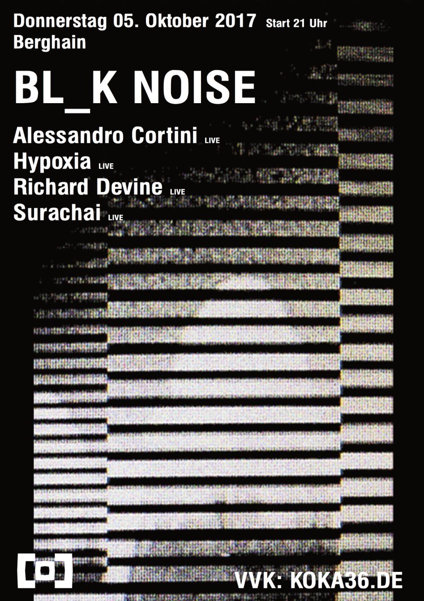 ashcawlin's tweet photo. BL_K Noise Label @ Berghain #berghain #berlin #bl_knoise #AlessandroCortini #RichardDevine #Surachai #Hypoxia https://t.co/Ok9pegORKL