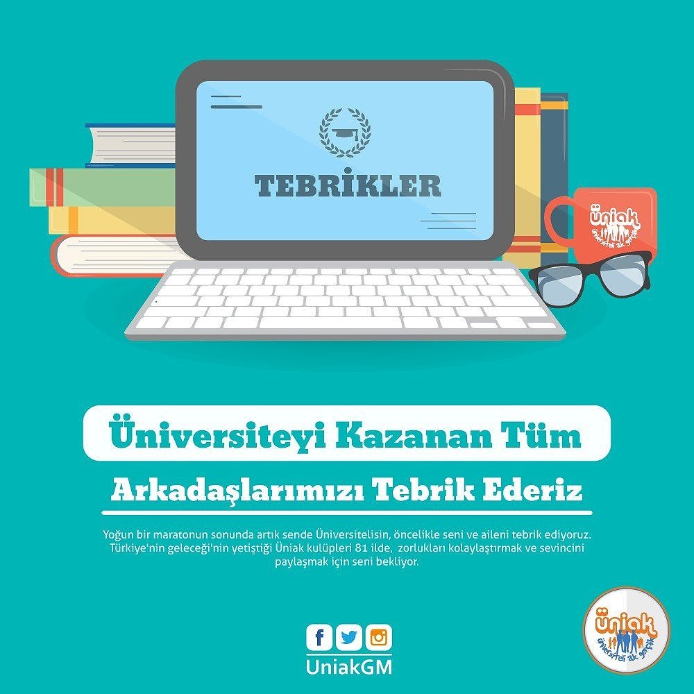 ÜniAK TOBB ETÜ ailesi olarak üniversitemizi kazanan tüm arkadaşlarımızı tebrik eder, okul hayatlarınızda başarılar dileriz.