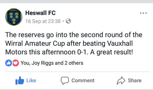 Heswall FC tweet media