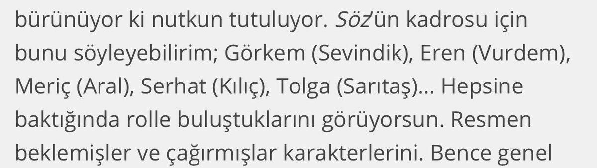 Rolünüzle buluşamayanlardanmışsınız @doktorhanım. Ben demiyorum Ethem bey diyor.
#SÖZ