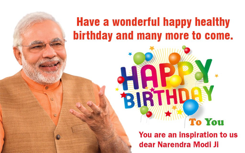 Wishing Prime Minister Shri Narendra Modi ji a very Happy Birthday. God bless you with good health 