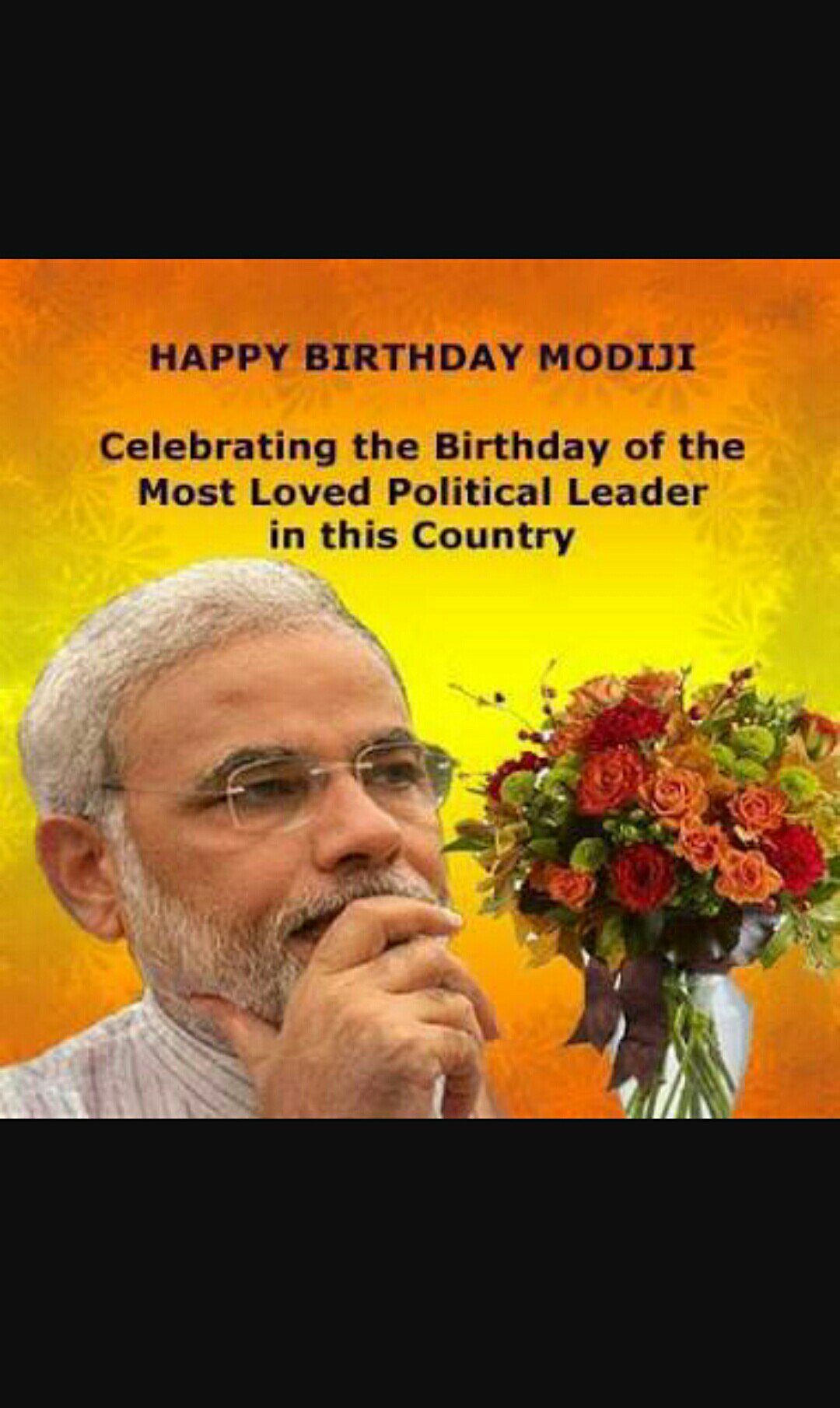 Happy birthday prime minister Narendra modi ji 