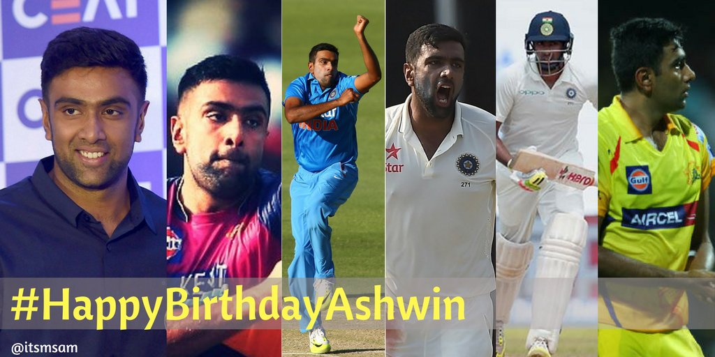 Happy Birthday Ravichandran Ashwin, five times ten-wicket haul in test cricket. 