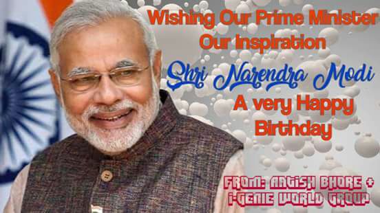 Very Happy Birthday to Dear Prime Minister,Our Inspiration....Shri Narendra Modi. 