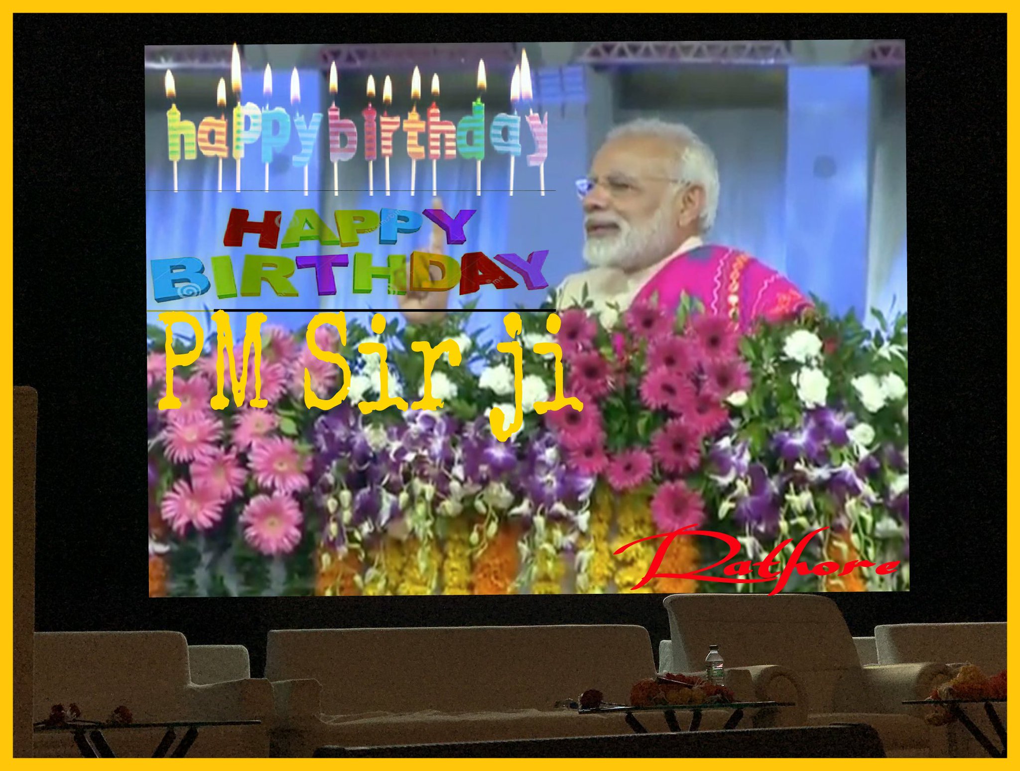  @ narendra modi .Hon.PM Sir ji Happy Birthday May Wish u God your healthy long life Sir ji 