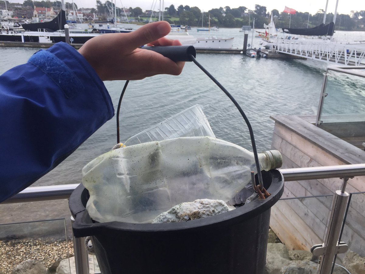 Today's bucket of rubbish picked off #HamblePoint beach. #beachclean #hamble #plasticpollution
