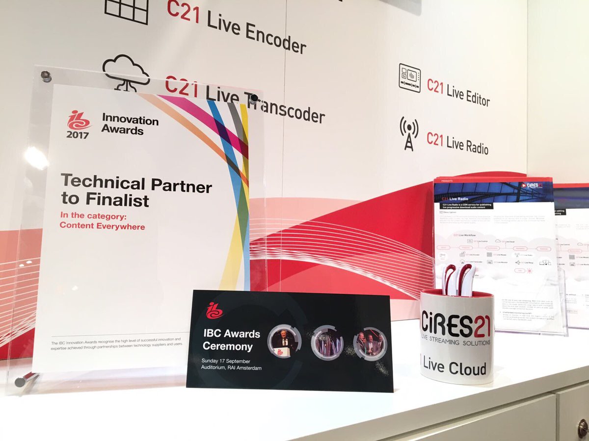 Tonight is the night of the Innovation Awards. Crossing fingers. #IBC2017