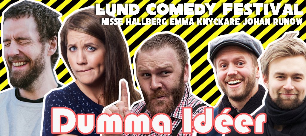 På <a href="/lundcomedy/">Lund Comedy Festival</a> spelade vi in ett avsnitt av <a href="/dummaideer/">dummaideer</a> med <a href="/Knyckare/">Tommy Knyckare</a> <a href="/NisseHallberg/">Nisse Hallberg</a> och <a href="/Runow/">Johan Rünow</a> som gäster! Det blev kul! #dummaideer