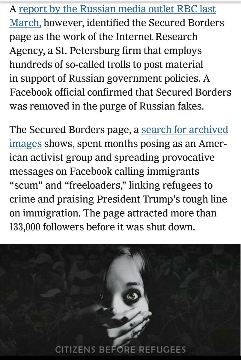 57/ 1 Russian troll fb page: 133,000 followers!Mark KNEW exactly what he was profiting from. #ZuckerbergIsComplicit https://nyti.ms/2xYemX7 