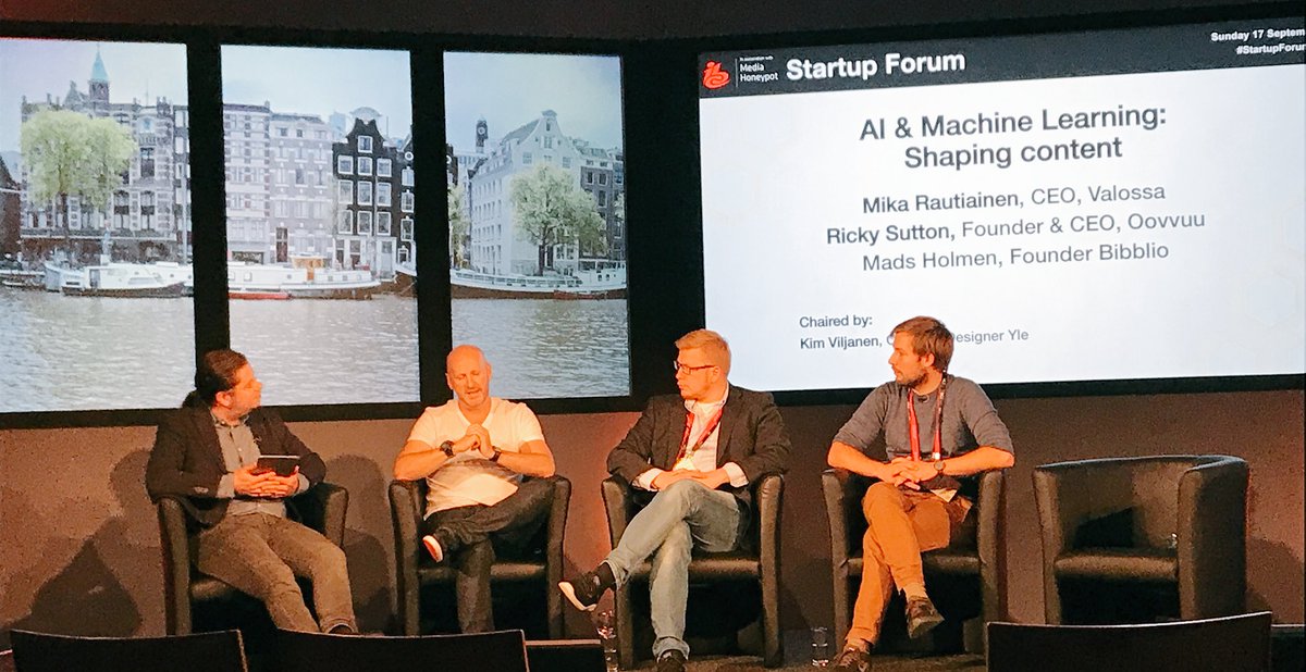 Talk about how startups are shaping content industry with #AI and #MachineLearning <a href="/media_honeypot/">@MediaHoneypot</a> #IBC2017