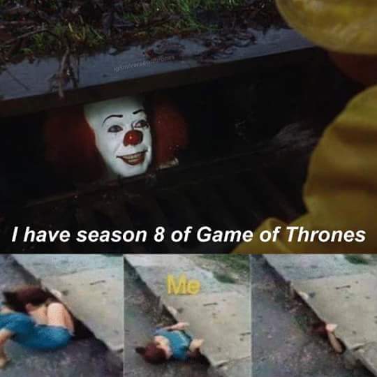 AdamAmericaBook's tweet image. #lol #Memes #funny #GameofThrones alright pennywise
