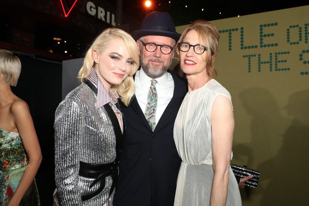 #EmmaStone จากงานพรีเมียร์ภาพยนตร์ Battle of the Sexes ใน LA เมื่อวันที่ 16 กันยายน 2017