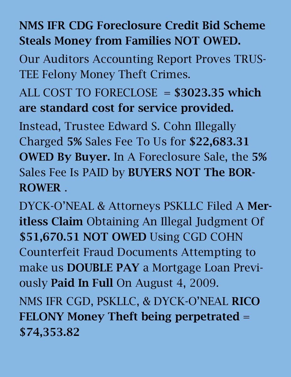 truthsearch1957's tweet photo. #Citizens #PUBLIC #SEE Edward S Cohn and John Burson Steal #CREDITBIDS From Marylanders
This Is A #FELONY Under the #LAW
⛰️ Of #Proof
INDICT https://t.co/9jogBxMJ8C