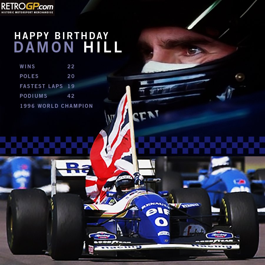 Happy Birthday to 96 World Champ Damon Hill 57 but has to work today at Poor thing! 