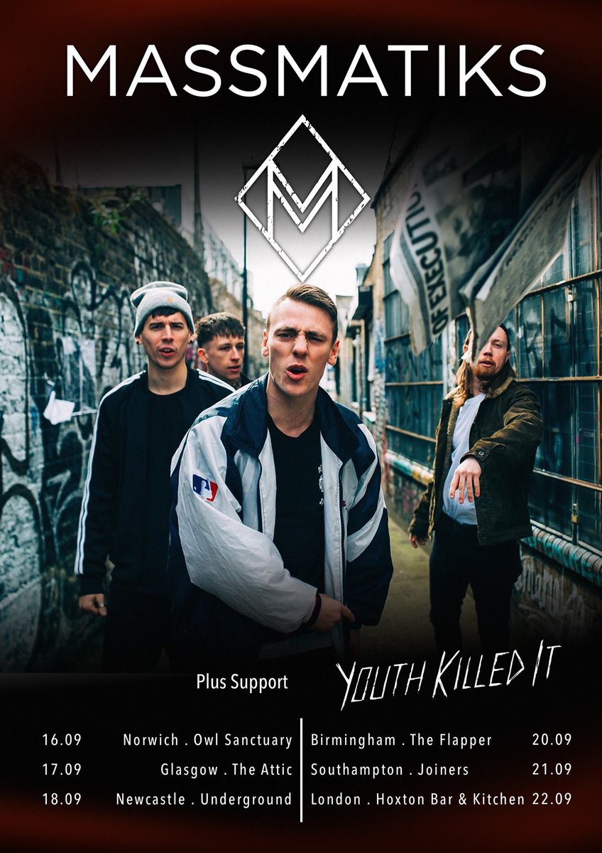 HOS_Newcastle's tweet photo. TOMORROW @ThinkUndergrnd
@MASSMATIKS + @YOUTHKILLEDIT
18+
https://t.co/mGuI5d0tlq
#headofsteam #thinktankunderground https://t.co/7YMjNT0N9b