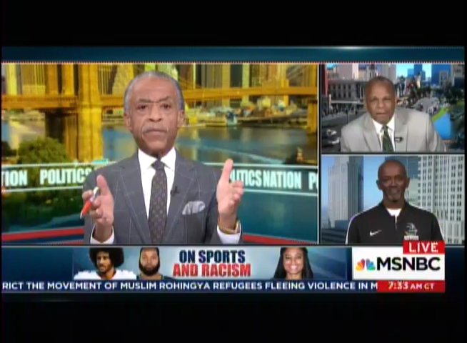 Thank you to <a href="/WCRhoden/">William C. Rhoden</a> and <a href="/CraigHodgesNBA/">Craig Hodges</a> for joining us this morning on #PoliticsNation