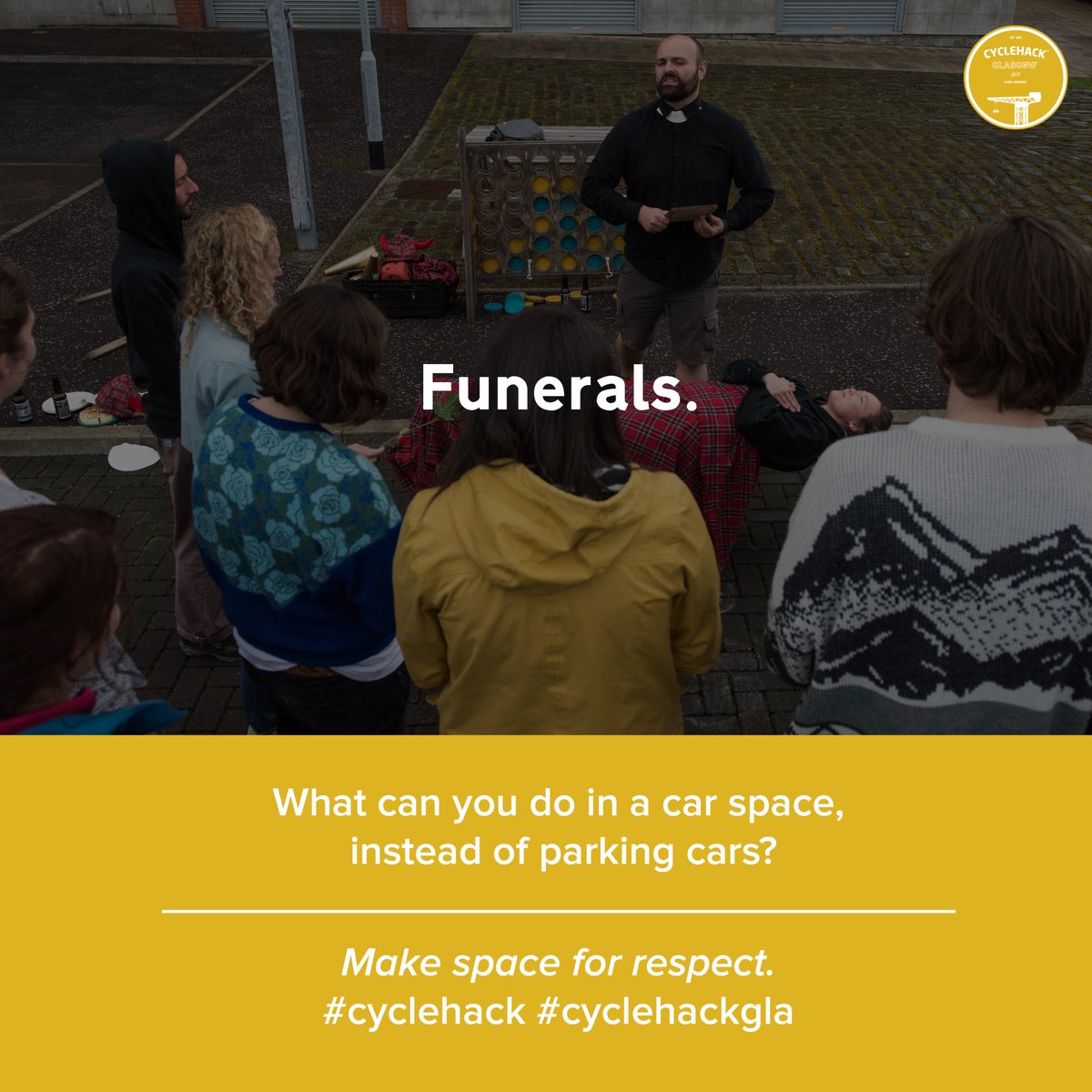 cyclehackgla's tweet image. Ride your bike more. Free up space for respect. #cyclehack #cyclehackgla #makespacefor