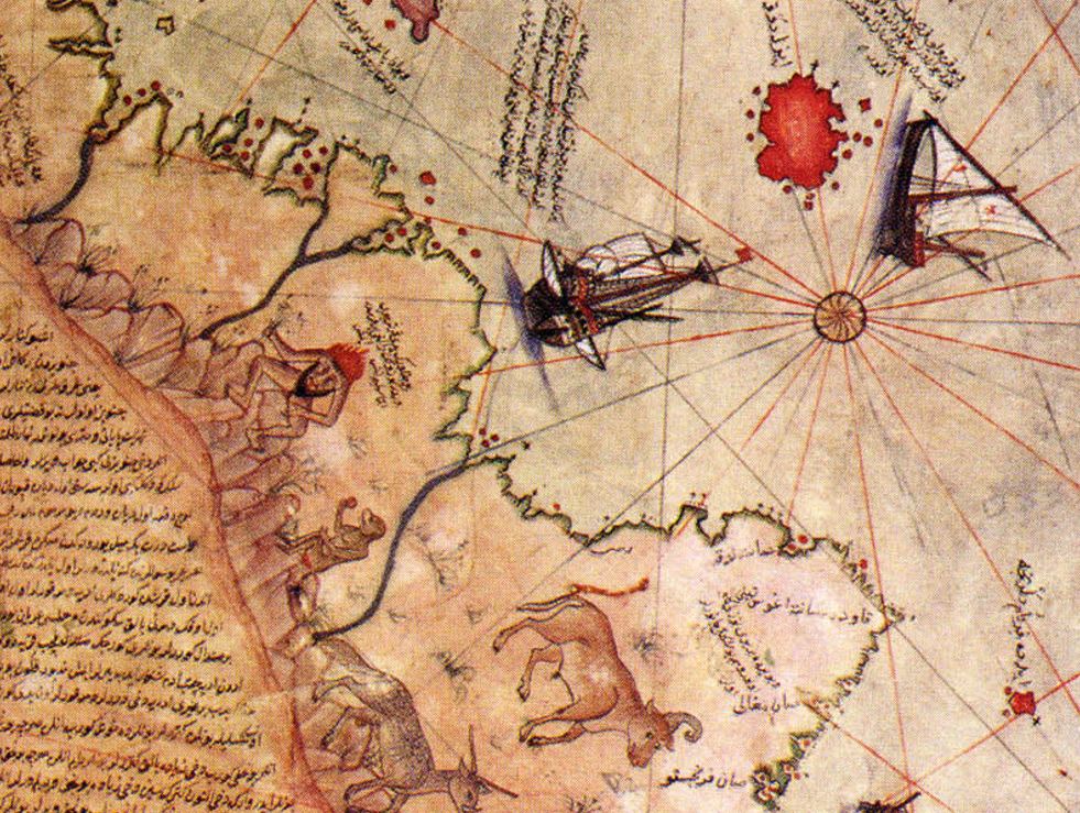 Turkish Map Of Antarctica Paul Cooper On Twitter: "You Can See Some Incredible Details On The Map,  Including This Man With A Face On His Stomach (Left), And All These Little  Parrots (Right). Https://T.co/Se5Westmfe" / Twitter