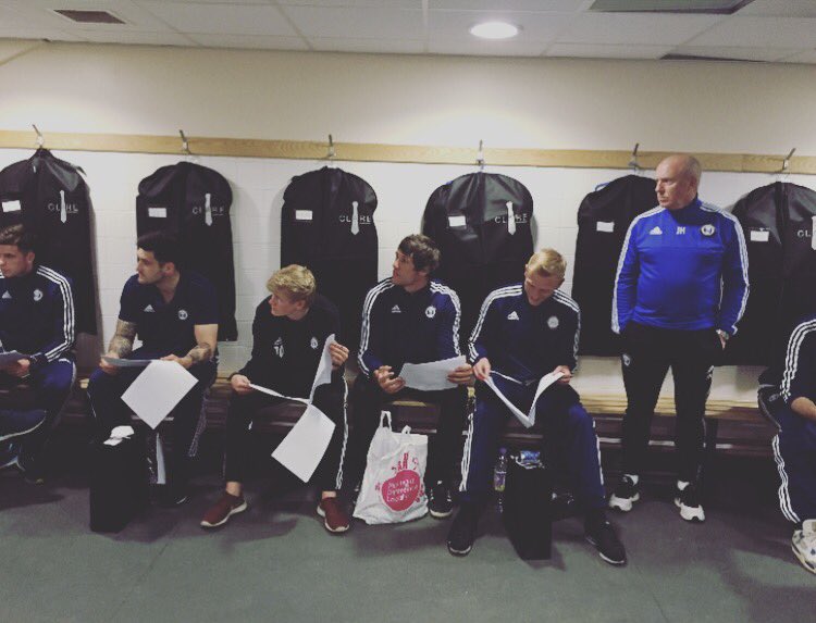ClareCorporate's tweet photo. FC Halifax Town talking tactics #ClareCorporate #ClubSuits https://t.co/dsDKTPW0p9