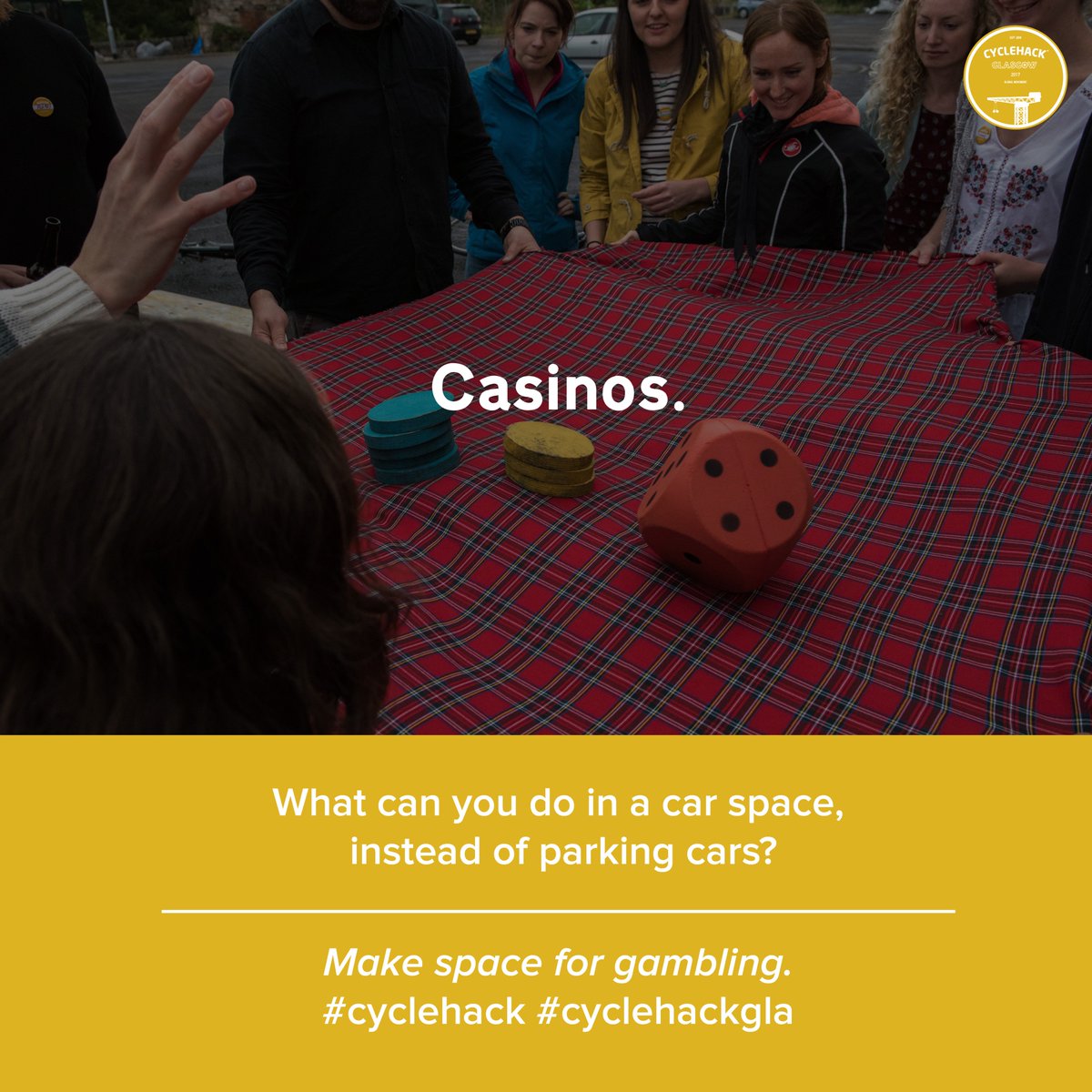 cyclehackgla's tweet image. We bet that the world could benefit from freeing up some of the space dedicated to cars. #Makespacefor #Cyclehack #cyclehackgla