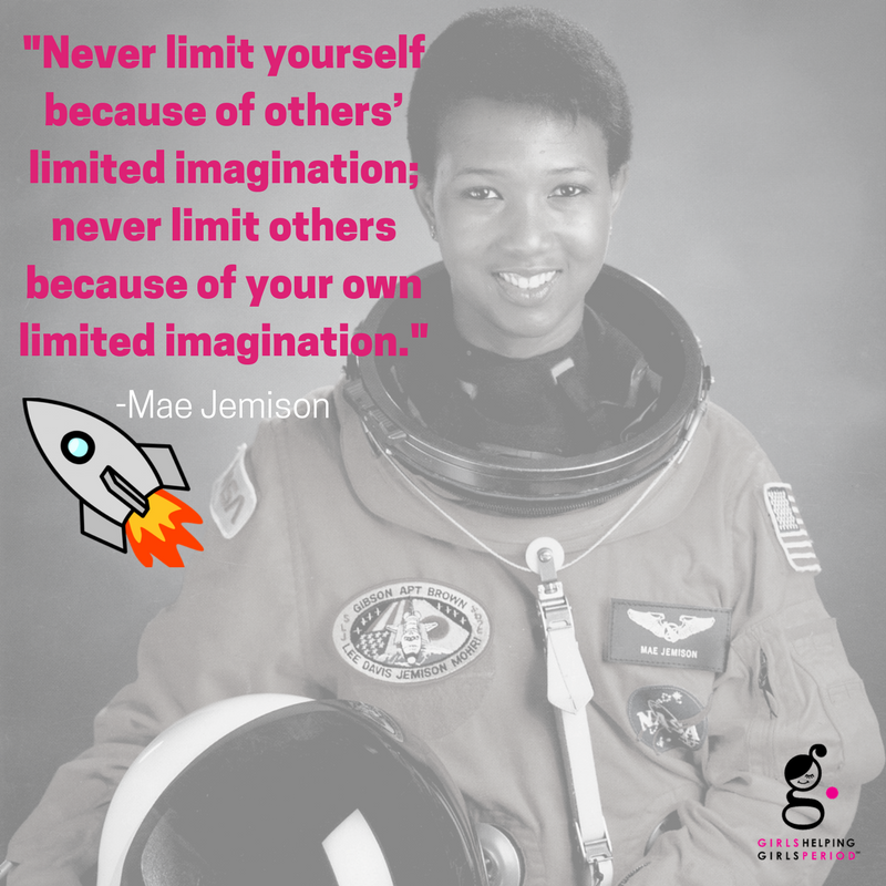 GHGPeriod's tweet photo. Mae Jemison certainly didnβt let others limit her and neither should you! #ghgp #imagination #maejemison #space #girlpower @maejemison https://t.co/AhkFXUv7re