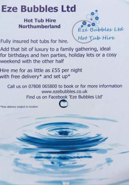 Hot Tub Hire in Northumberland #Xmas #New Year 
Bookings being taken now.....