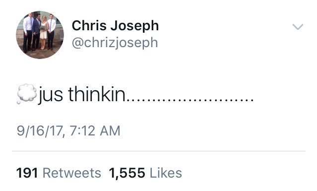 BlurredTheories's tweet photo. First things first: @chrizjoseph tweeted on the 16th of September this tweet: nothing else with it.  We never thought anything of it (cont.) https://t.co/85fbvxft7S