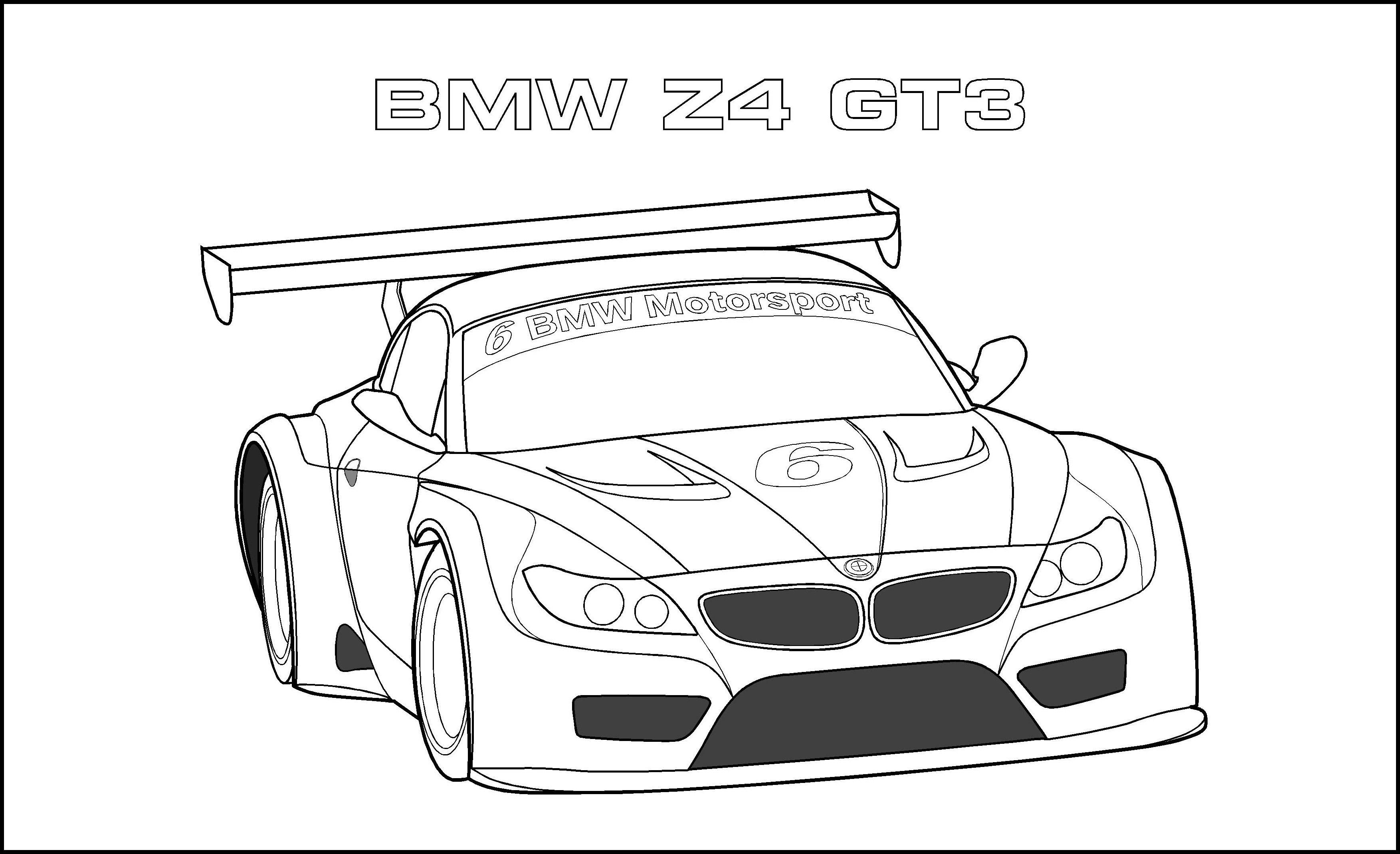 Раскраска BMW m3 GTR